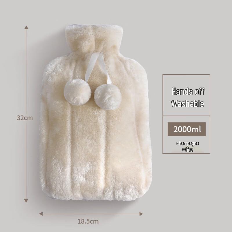 LISM Large Capacity Plush Hot Water Bottle