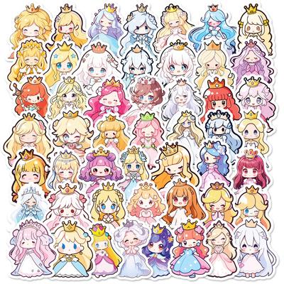 50 Cartoon Rock Prinzessin Kinder Belohnung Krone Kleines Mädchen Kritzelaufkleber DIY