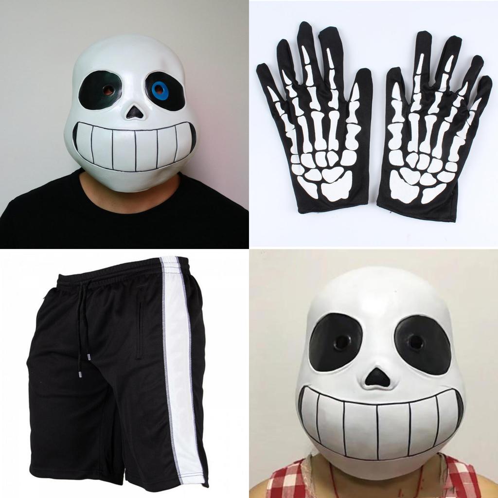 Stilvolles Spiel Undertale Sans Cosplay Kostüm Hoodie Set mit Handschuhen und Strümpfen