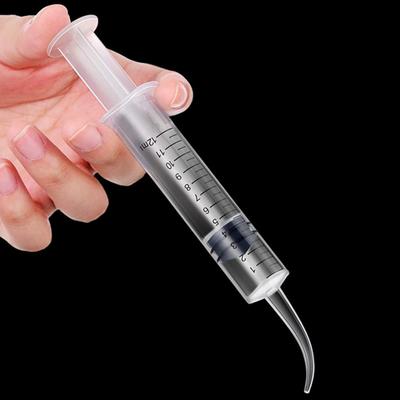 10 Pezzi Siringa Dentale Monouso da 12 ml Siringa Trasparente a Gomito Strumento per Lavaggio Denti Strumento per Estrazione Liquido per Irrigazione Dentale Cura dei Denti