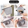 Large Capacity Mesh Storage Bag Portable Snap-button Wash Makeup Handbag Waterproof Toiletry Bath Organizer for Travel Swimming
