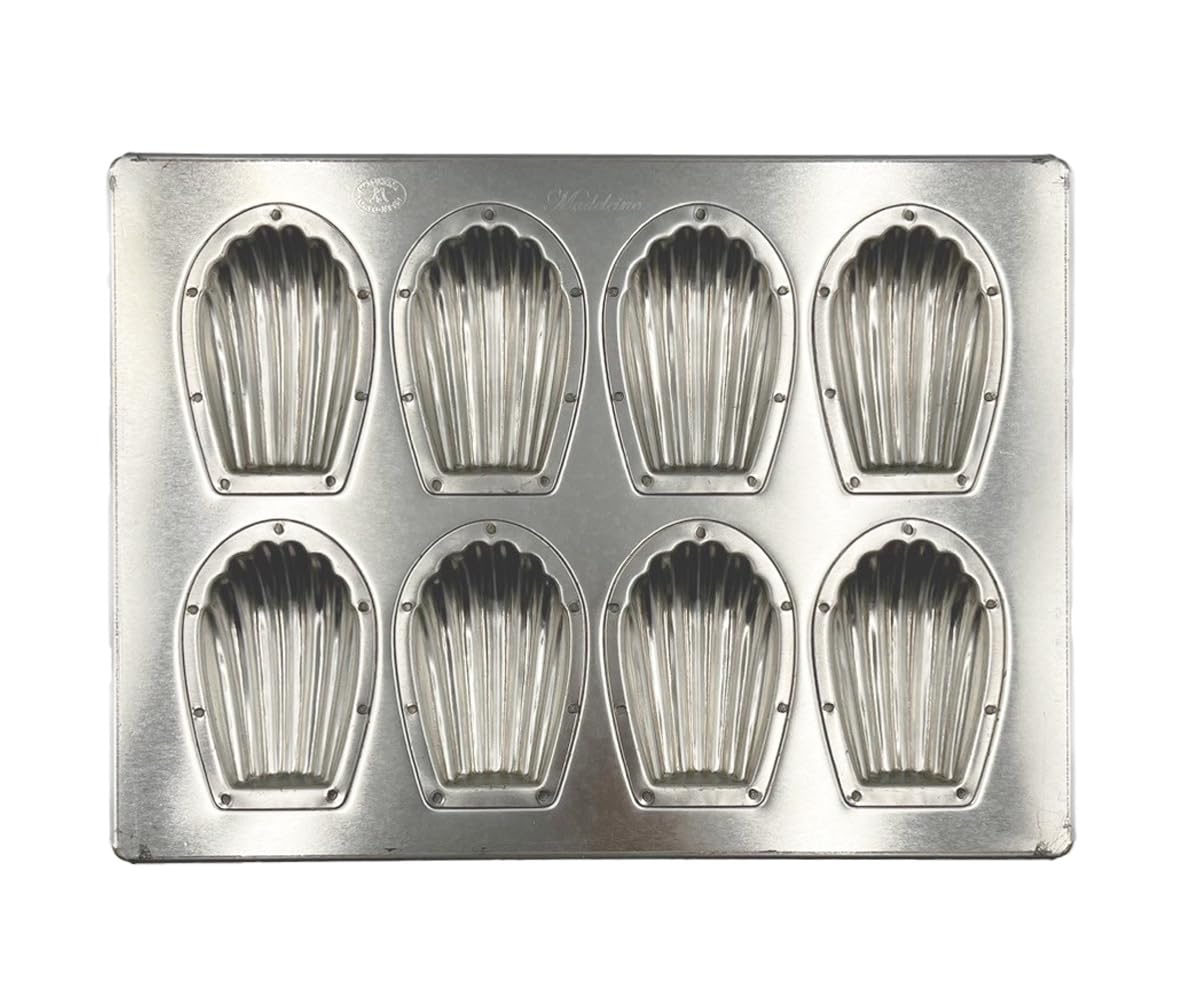 Matsunaga Manufacturing Co., Ltd. Silicone-coated Silver Madeleine Baking Pan 8P MS15