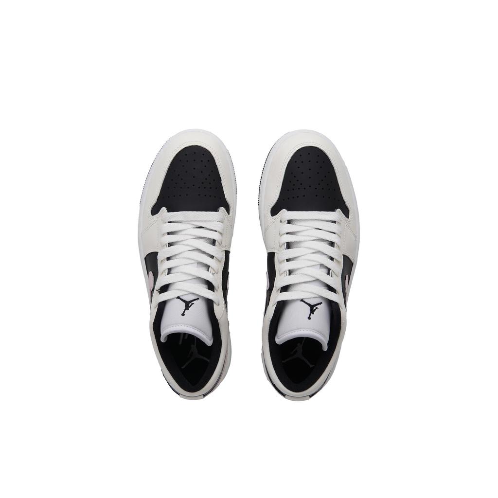 Jordan Air Jordan 1 Strawberry Cheese Low top Vintage Basketball Shoes Women's Black White Pink DC0774-101(Team990-)