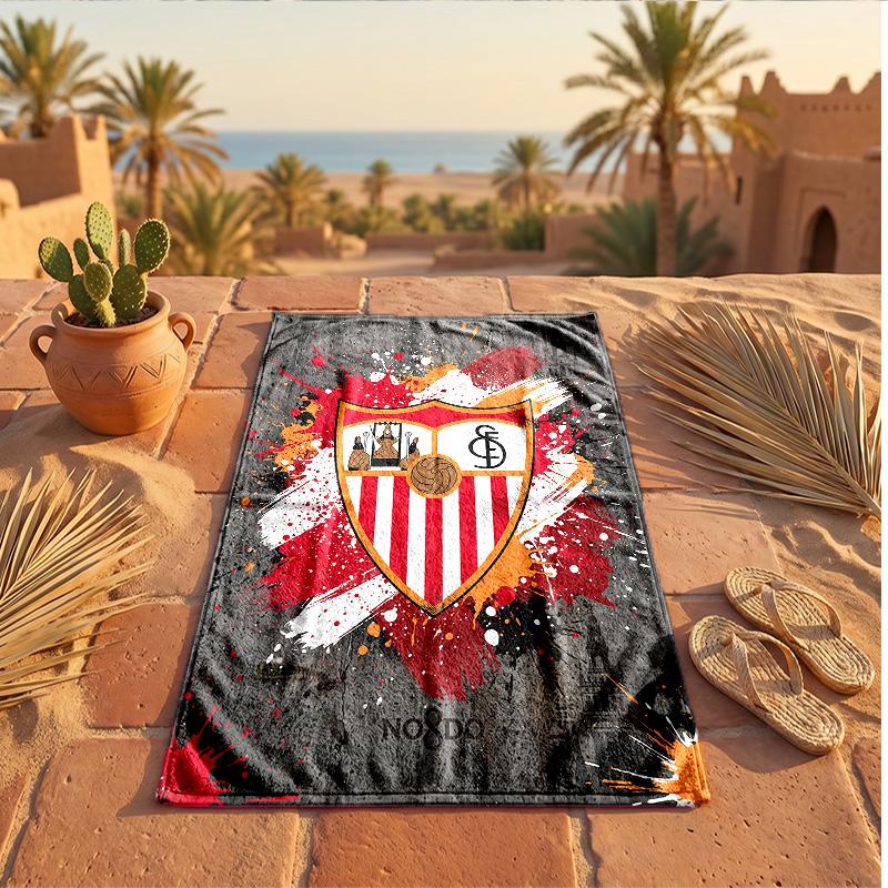 Sevilla FC Print Microvezel Strandlaken Sneldrogend Absorberend Grote Handdoek Voor Strand Zwemmen Reizen
