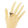 GUCCI Lion head Ring heart Plated Gold #7.6(US Size) heart 7.3g Women Used