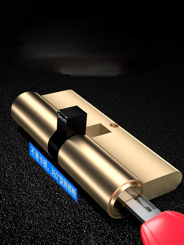 Zylinder Anti-Diebstahl Schloss 65 70 80 90 115mm Zylinder Einseitig schließendes Schloss Eingang Messing Türschloss Verlängerter Kern Ausgefahren 8 Schlüssel