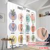 2pcs 2D Flat Printing Window Treatment Curtains Fruits Spirit Love Joy Peace Fabric Without Electricity Birthday Party Perfect