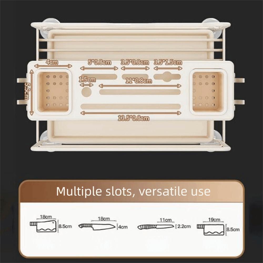 Stable Chopstick Bucket Large Capacity Cutlery Drying Rack Cutlery Organizer  for Home