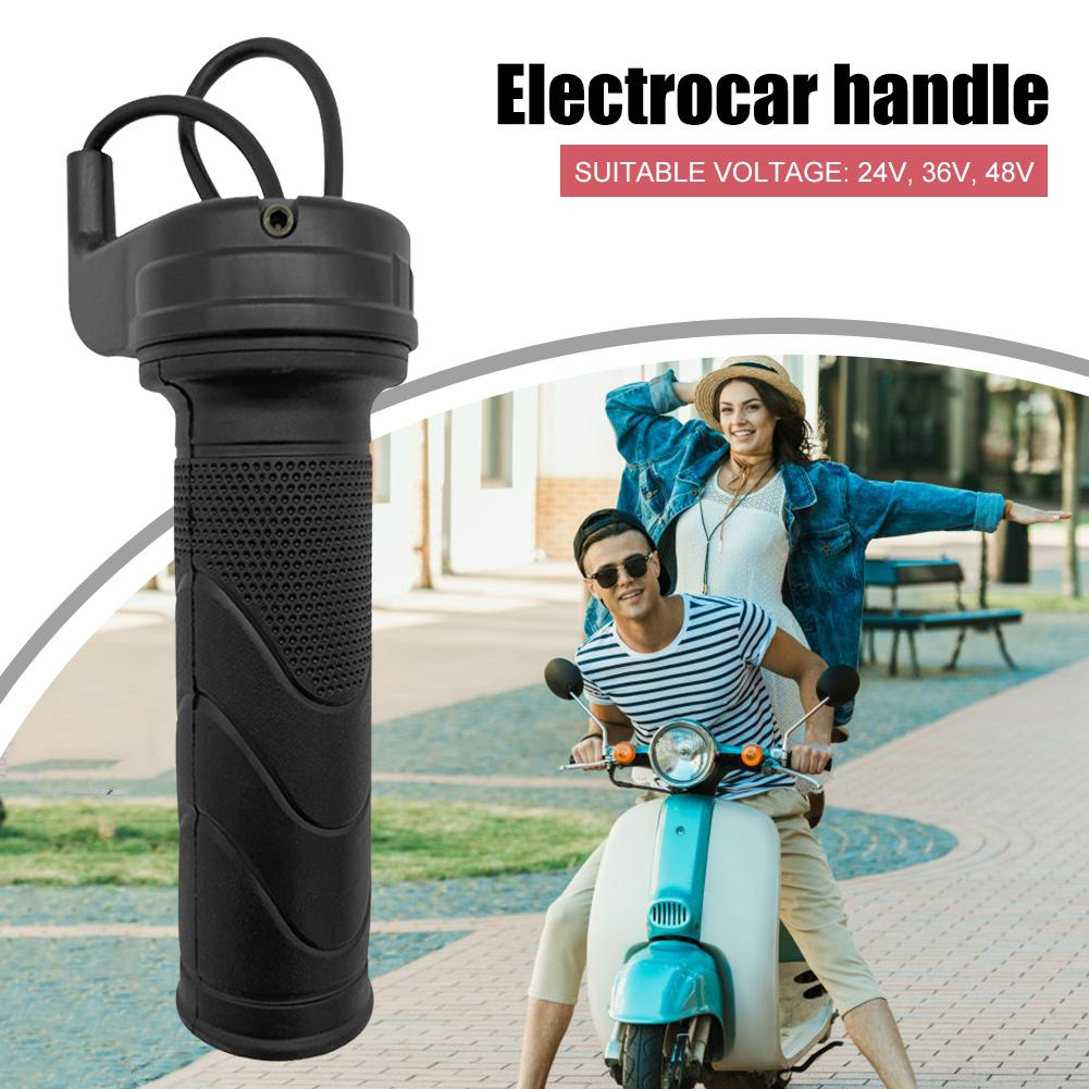 Universal Electric Bicycle Throttle Handle 24V 36V 48V Electric Bicycle Accelerator Rubber Scooter Parts Motorcycle Accessories