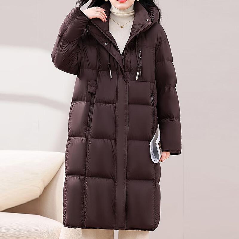 Women's Long Hooded Puffer Down Jacket