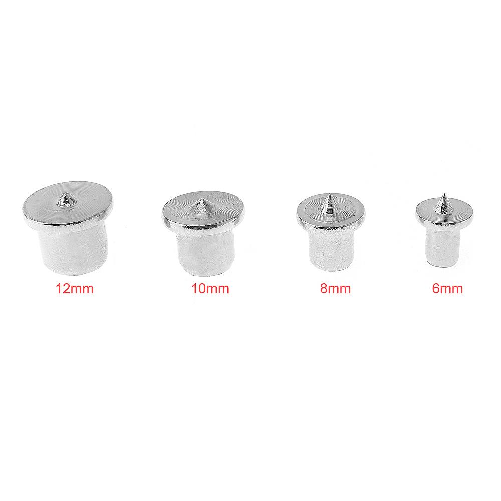 4Pcs Round Wood Positioning Pin Set, 6/8/10/12mm Center Locator for Woodworking Installation & Positioning Work