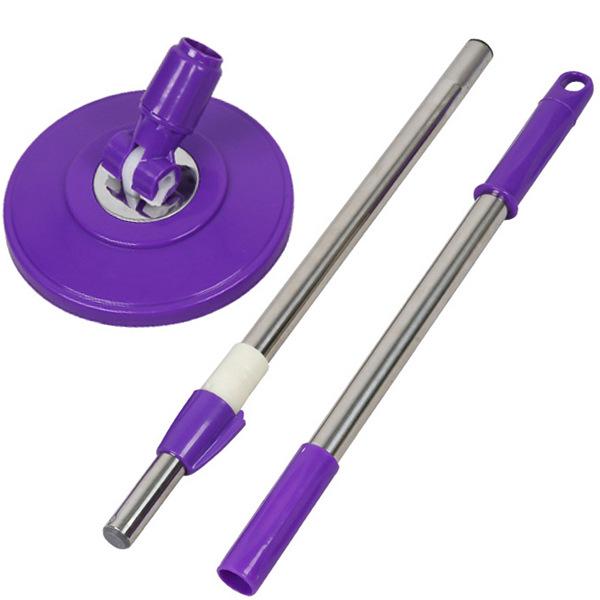 Effort-Saving Telescopic Spin Mop Pole - Stainless Steel, Hand-Free, Extended, and Thickened