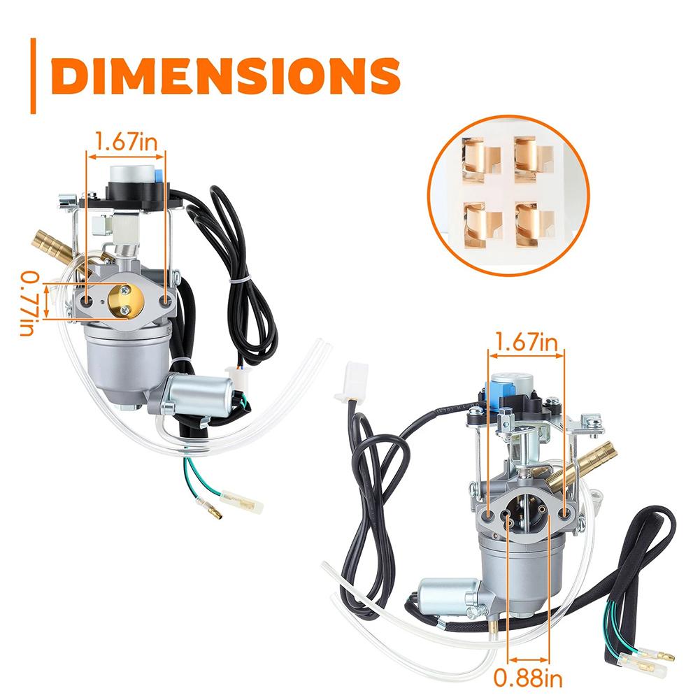 Carburetor for Champion Dual Fuel Inverter Generator with For HUAYI Part Number 2813000002 Metal Construction for Durability