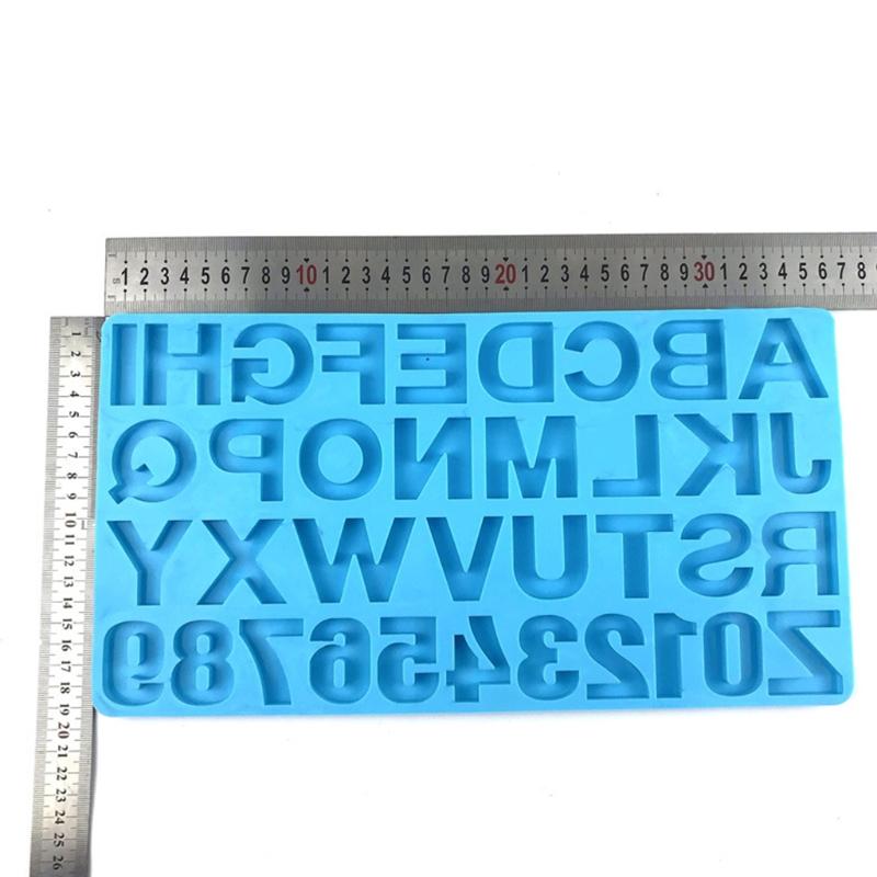 Handmade Necklace Earrings UV Resin Mold English Letters Numbers Pendants Silicone Molds Alphabet Keychain Casting Mold