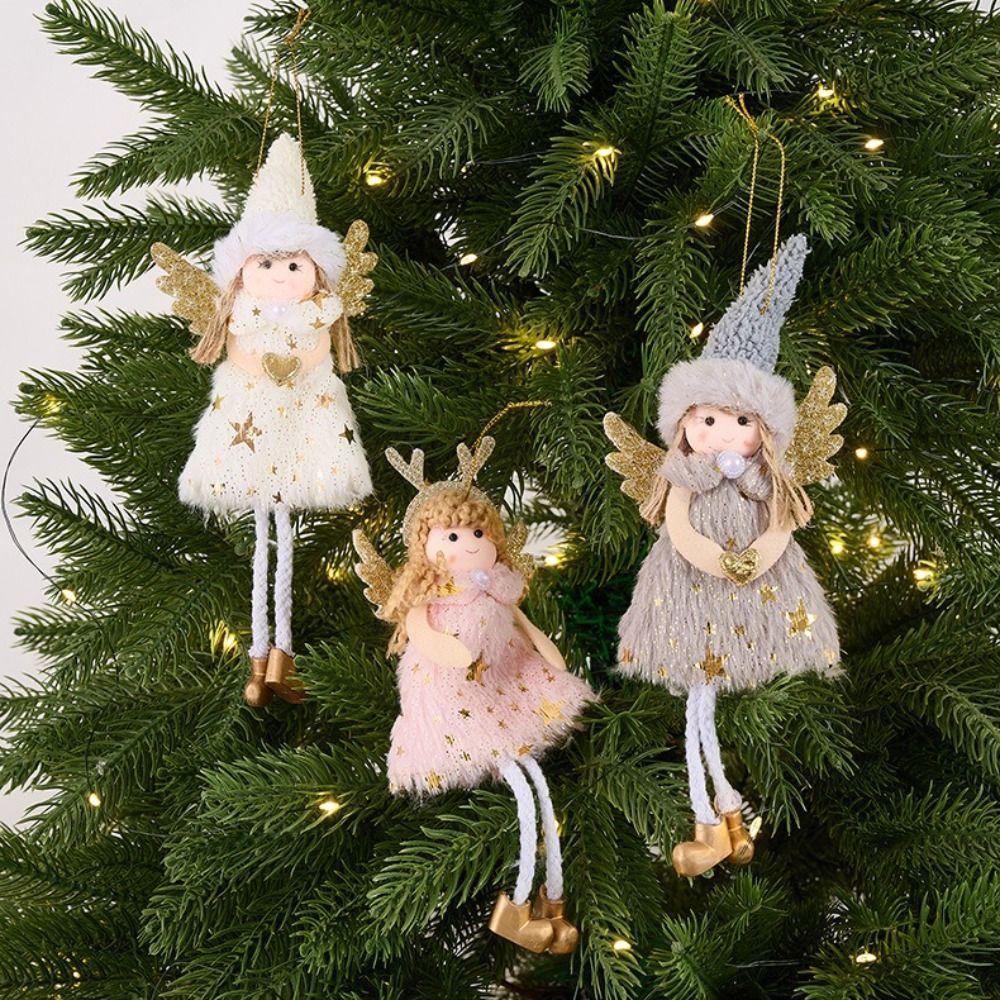Cute Style Christmas Angel Ornament Decorative Piece Hanging Angel  New Year Celebration