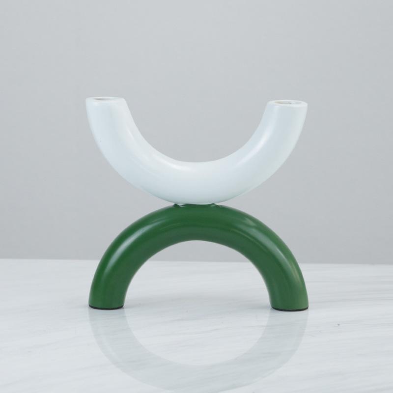 Modern and Simple Nordic Minimalist Semicircle Geometric Splicing Ornaments Flower Inserts Model House Sales Office Soft Decorations