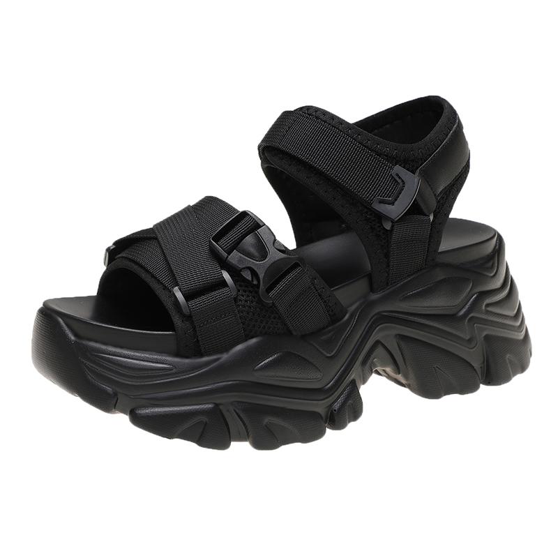 Fashion Aphixta Wedge Sandals Classic Hook Loop Platform Shoes For Woman  8cm High Heels Cool Summer Shoes Female Sandalias De Tacón