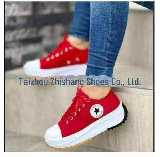 Damskie płócienne buty na grubej podeszwie 2022, Rozmiar 43 - Transgraniczny styl casual