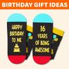 Zmart 16th Birthday Gift Ideas Socks - 16 Year Old Teens Boy Girl Birthday Present