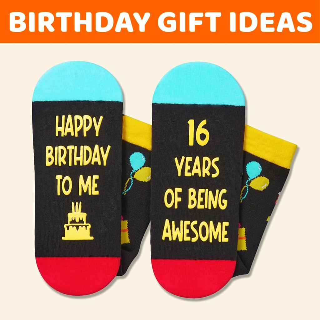 Zmart 16th Birthday Gift Ideas Socks - 16 Year Old Teens Boy Girl Birthday Present