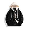 2025 Autumn/Winter Men's Hooded Baseball Jacket: Fake Two-Piece, Casual, Loose, Versatile, Couple's Outerwear