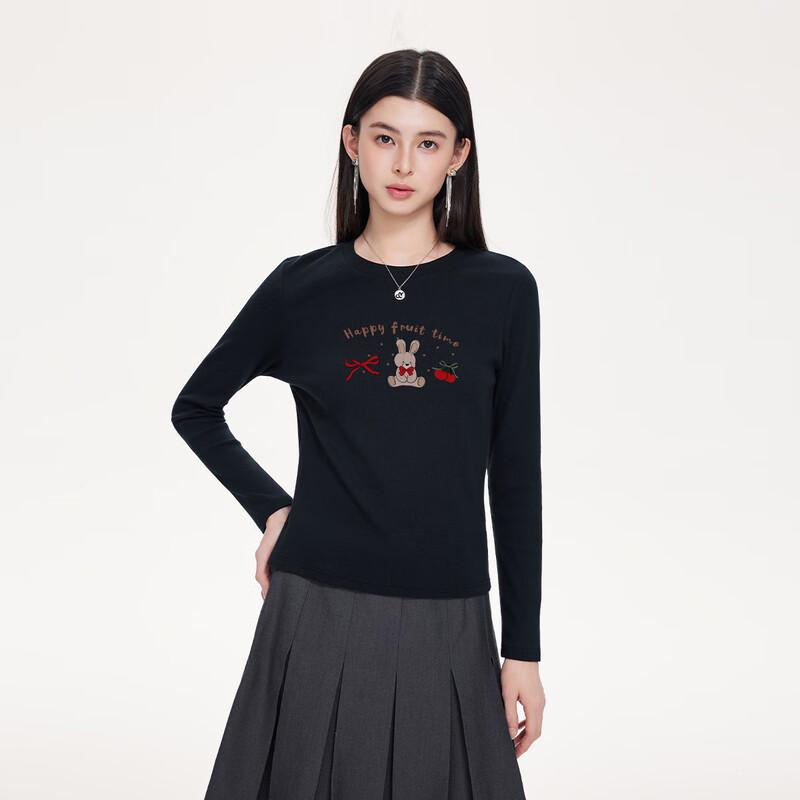 FivePlus Women's Slim Fit Sweet Animal Print Long Sleeve T-Shirt