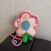 Exquisite Color Matching Flowers Knitting Shoulder Bags Unique Design Cute Personality Fresh Crossbody Bags for Women 2025 New