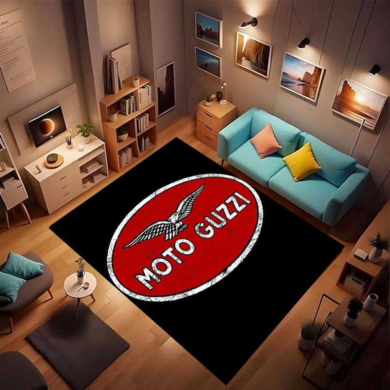 Auto M-Moto Guzzi Floor Mat Eco Flannel Doormat Non-Slip Odorless Indoor Soft Short Plush Floor Rug