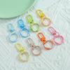 5/10/20Pcs Keyring Lobster Clasp Spring Buckle With Buckle Colored Keychains For Diy Jewelry Making Key Ring Hooks Bags Buckle