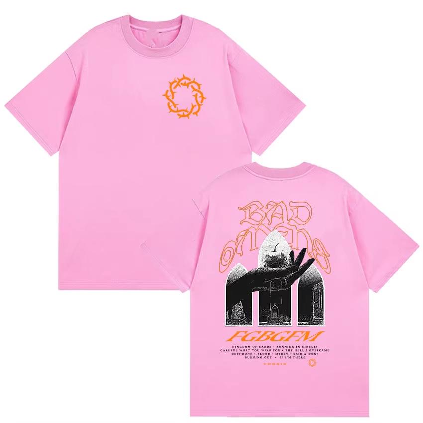 Rock Band Bad OUnisexs Tour Graphic Tshirt Unisex and Women Summer Gothic Clothing Hiphop Round Neck Short Sleeved Top Streetwear