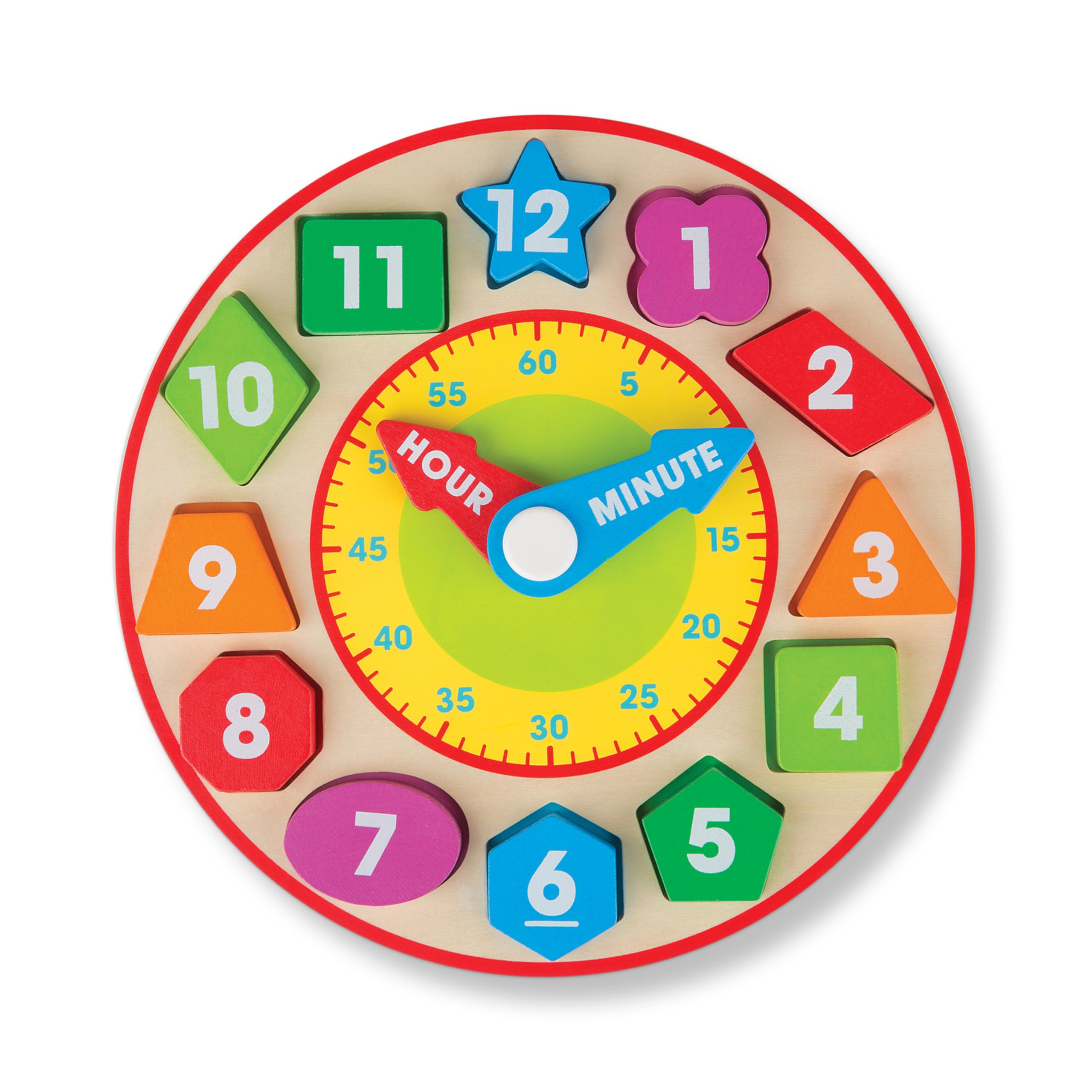 

Melissa & Doug Wooden Shape Sorting Clock Puzzle 8593
