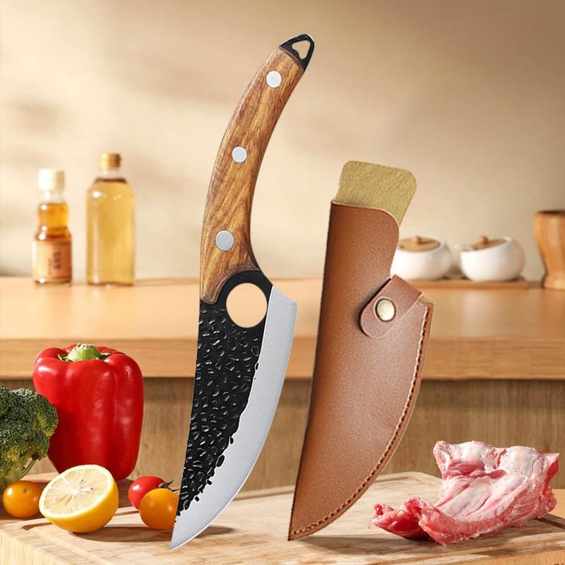 WXCOO Handmade Forged Kitchen Knife Fruit Slicing Utility Knife Specialized for Slaughtering Bone Removal Knife Kitchen Supplies