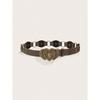 European and American Retro Street Fashion Hollow Ring Splicing Characteristic Waist Belt Versatile Bead Women's Belt