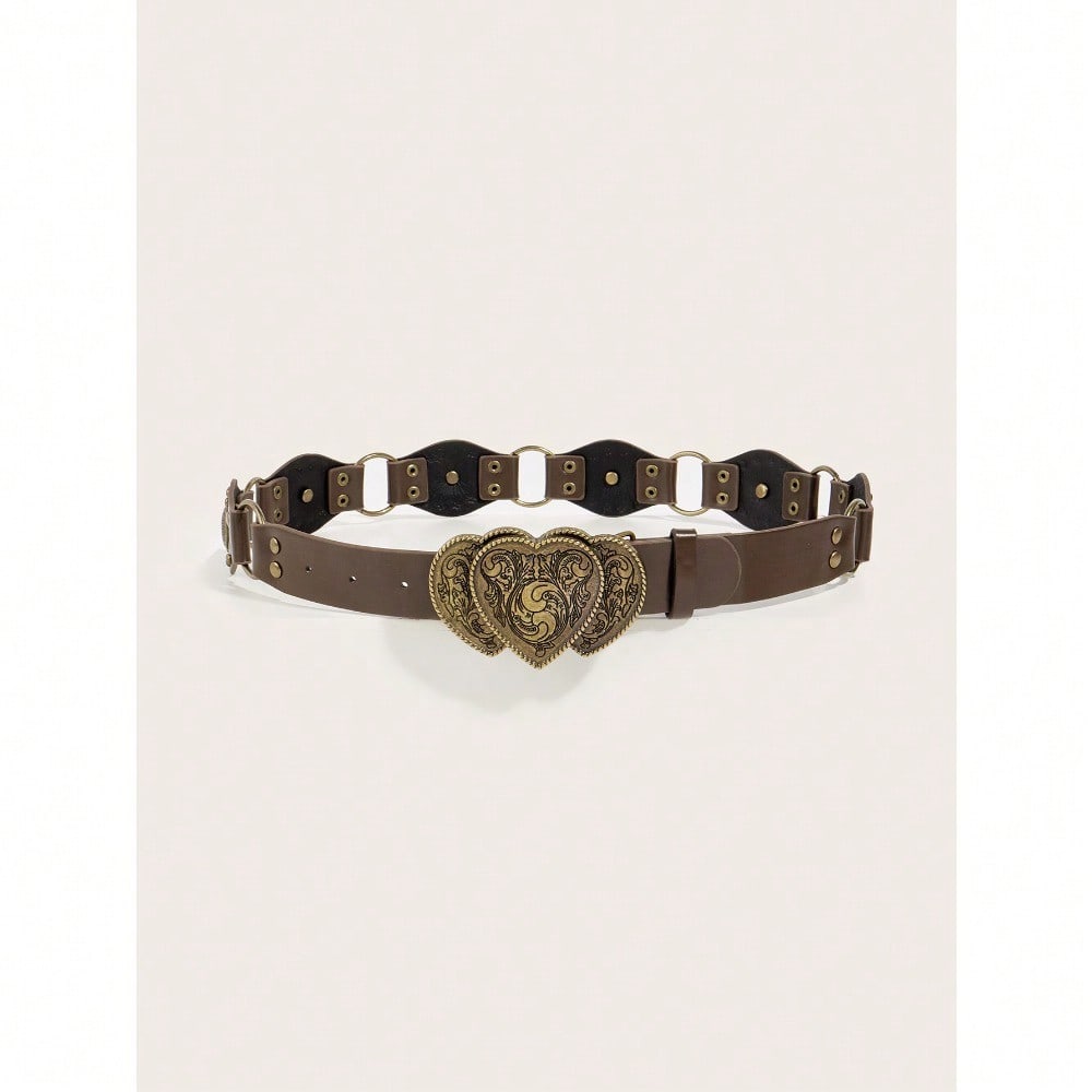 European and American Retro Street Fashion Hollow Ring Splicing Characteristic Waist Belt Versatile Bead Women's Belt