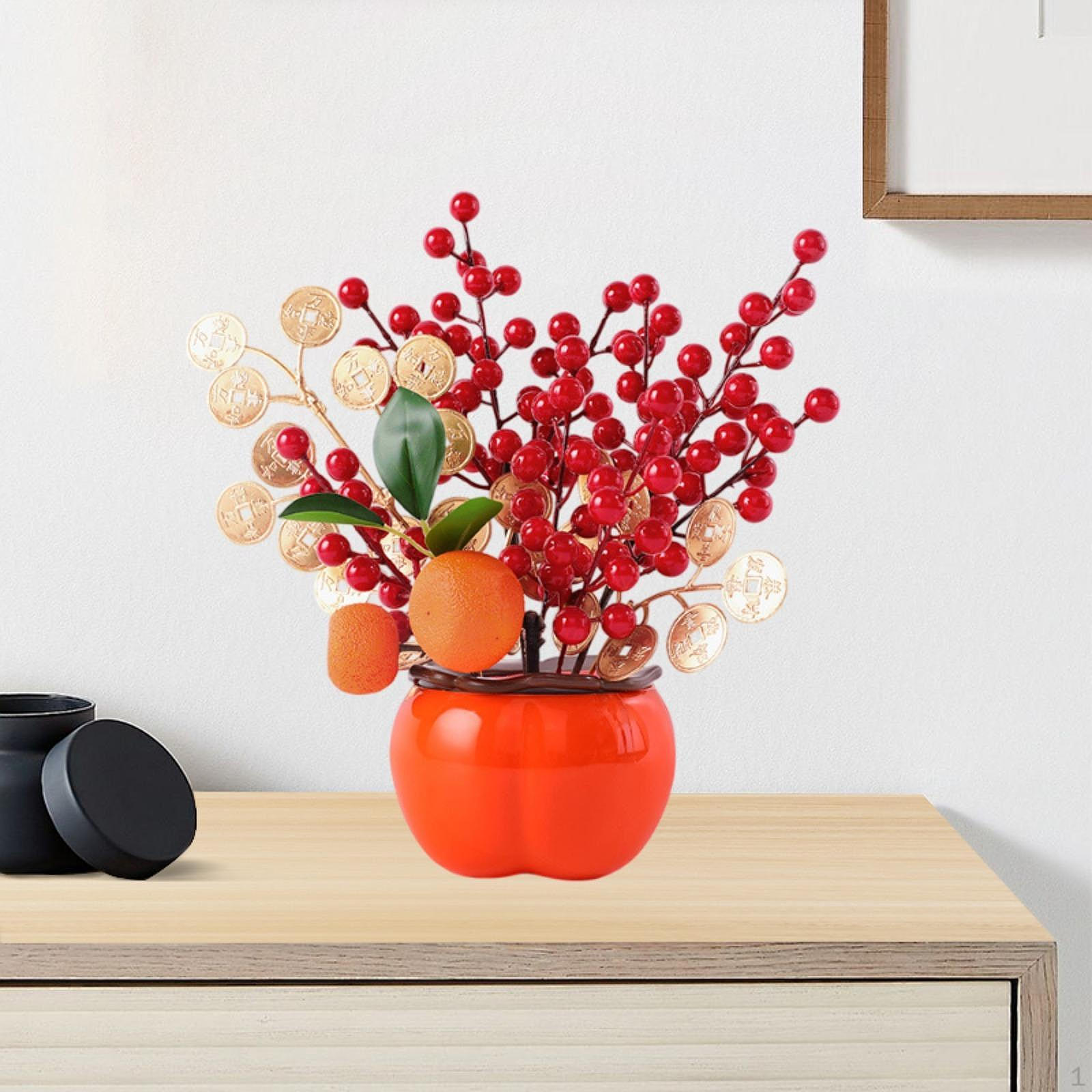 

Искусственная цветочная композиция для празднования китайского года мандариновый