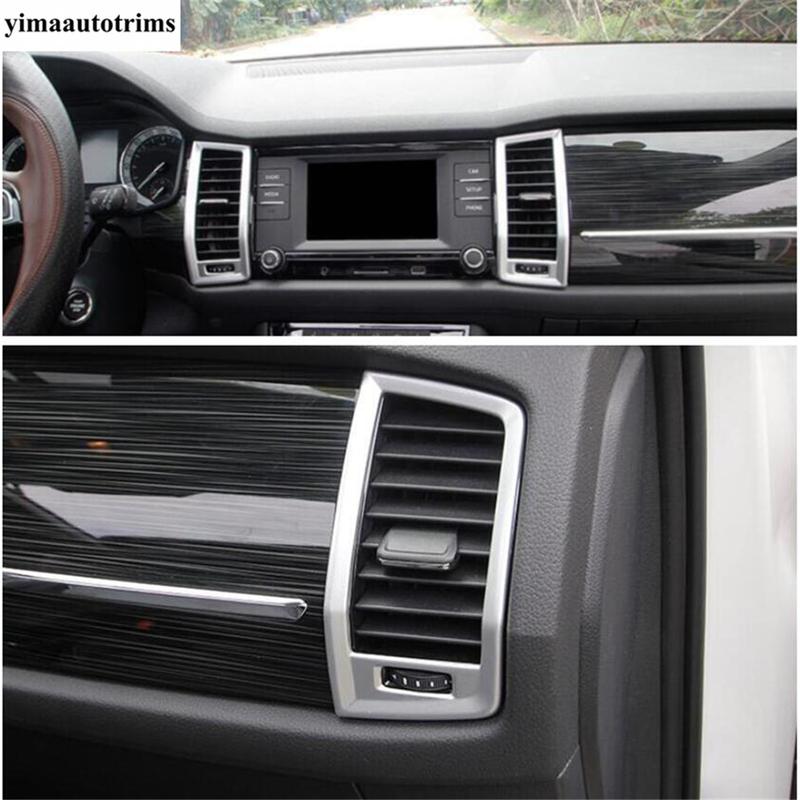 Shift Gear Panel Rear Armrest Box Air AC Vent Window Lift Read Lamp Cover Trim Interior Accessories For Skoda Kodiaq 2017 -
