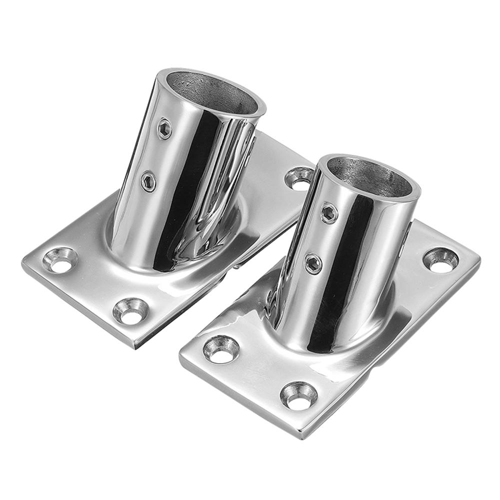 316 Stainless Steel 60° Handrail Fittings Tube Pipe Base Boat Rectangular Base Marine Fitting Boat Hardware 22mm 25mm 30mm 32mm 3