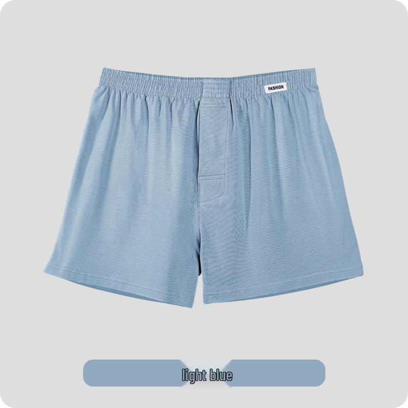 

Мужские хлопковые боксеры больших размеров - Шорты с квадратными штанинами свободного кроя 3XL светло-синий