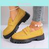 2024 Herbst Neue Klassische Loafer Bequeme Lässige Britische Stil Damen Schuhe Mit Klobigen Absätzen Und Dicker Sohle