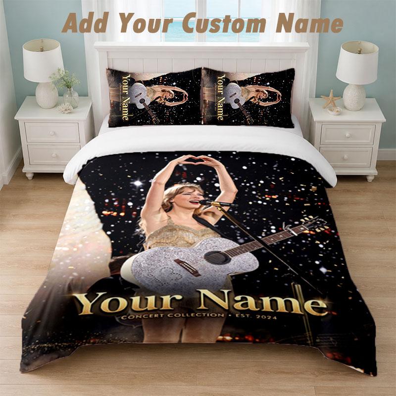 Bedding Set 1 Duvet Cover 2 Pillowcases Taylor Swift Print Soft Bed Linen Bedroom Decor