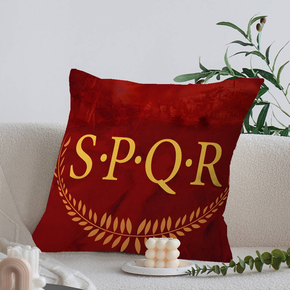 R-Roman S-SPQR Personalized Pillow Dust Cover Bedroom Kids Party Decoration Pillowcase Birthday Children Gift