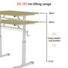 Adjustable Study Desk for Kids & Adults – Height-Adjustable, Multi-Purpose Home/Office Desk, Compact Design