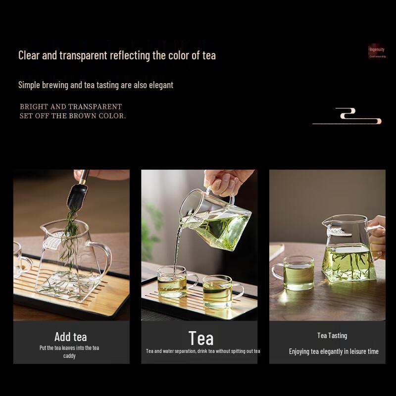 NiYe Handmade Glass Teapot for Green Tea