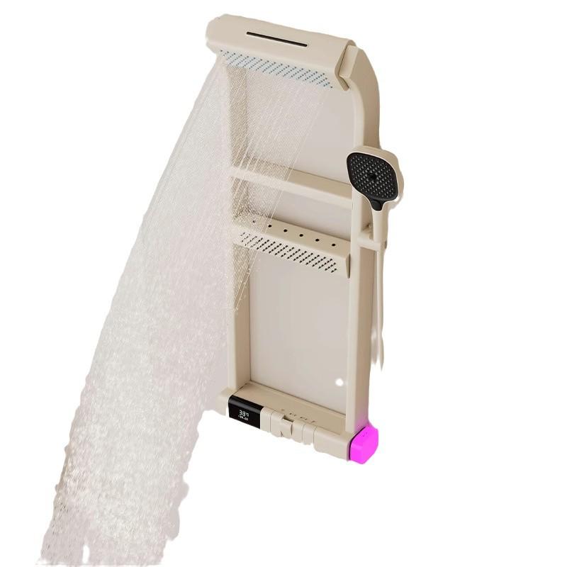 

Smart Digital Shower Set with Multi-Jet Back Massage & Constant Temperature Control for Home Use Gunmetal - Hot & Cold