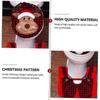 Christmas cartoon toilet seat cover set for bathrooms