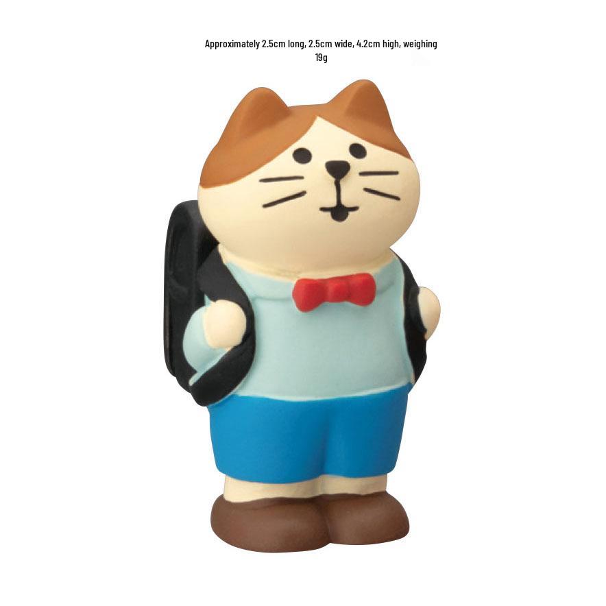 ZAKKA Japanese Cat Resin Figurine - Flower Viewing Festival DIY Trendy Blind Box Toy, Decoration, Gift & Ornament