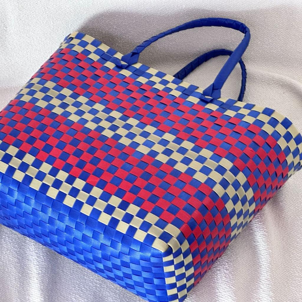 M Home, Large Capacity Hand-woven Vegetable Basket Open Shopping Bag Daily Versatile Commuter Women's Shoulder Handbag