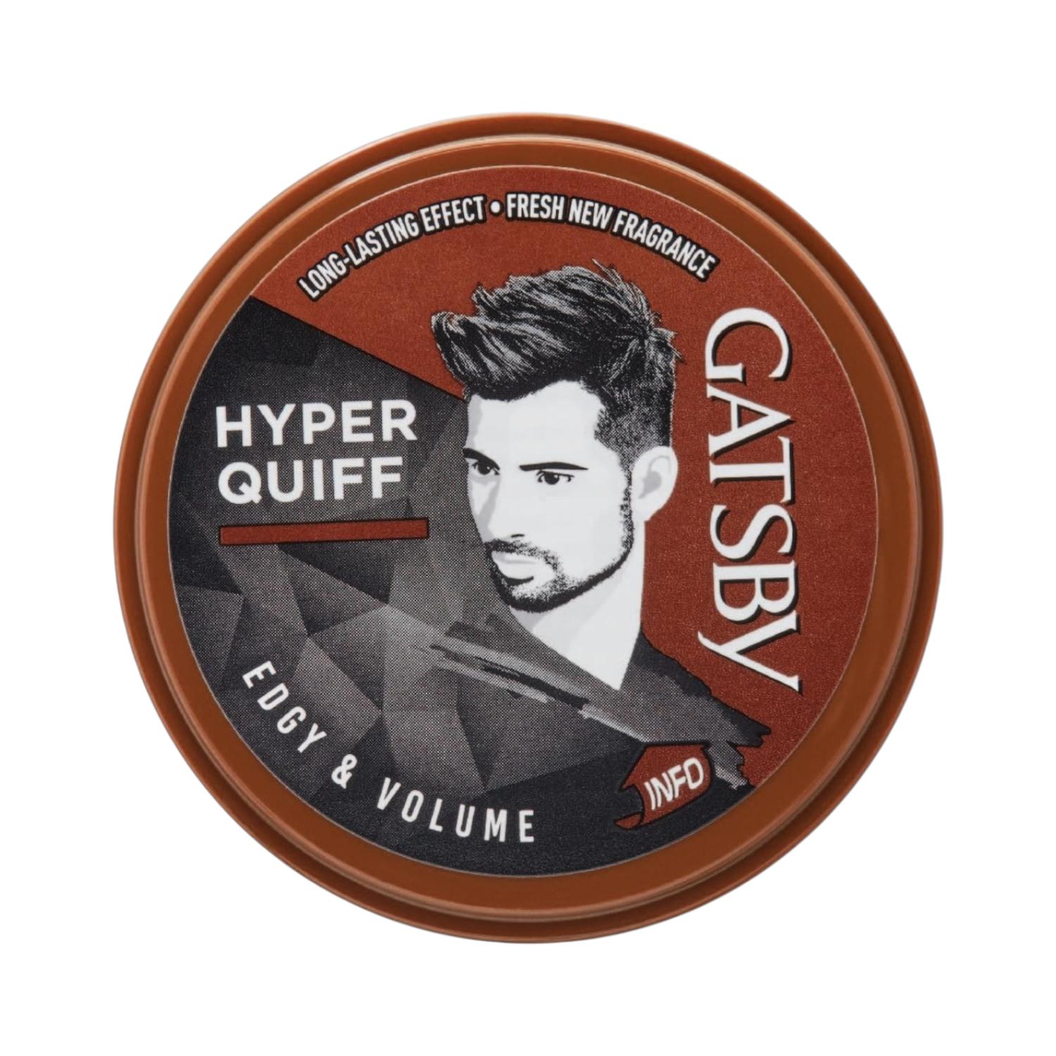 

Gatsby Hyper Quiff Hair Wax – Volumizing & Non-Sticky, Edgy Styling, Anytime Re-Stylable, Easy Wash Off, 75g
