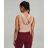 Lululemon Power Pivot Ribbed Tank Top Pink Clay