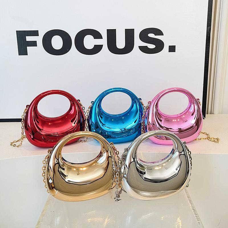 Acrylic dumpling bag women's bag 2025 new European and American fashion niche chain shoulder bag mini messenger box bag